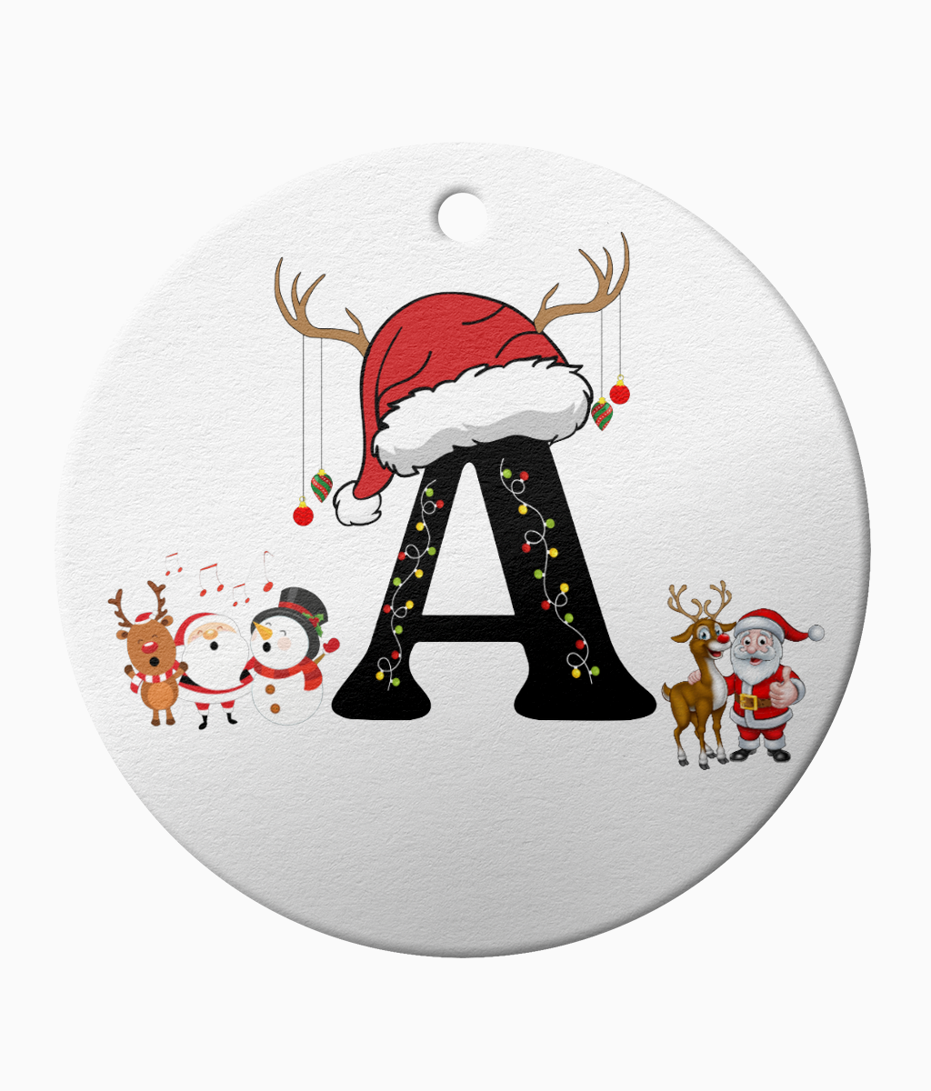 Round Ceramic Tree Ornament