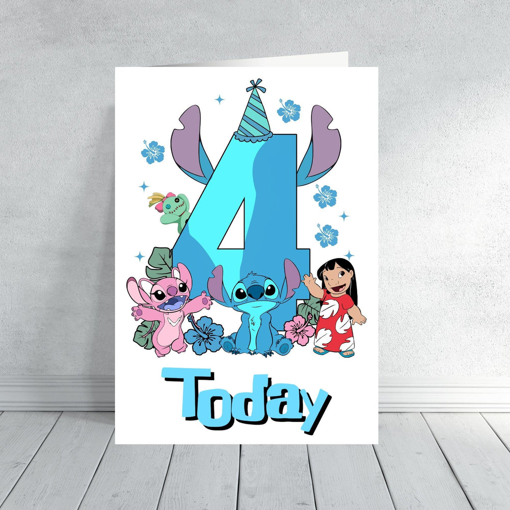 Lilo & Stitch Birthday Card  Character Inspired Design Various Age Options