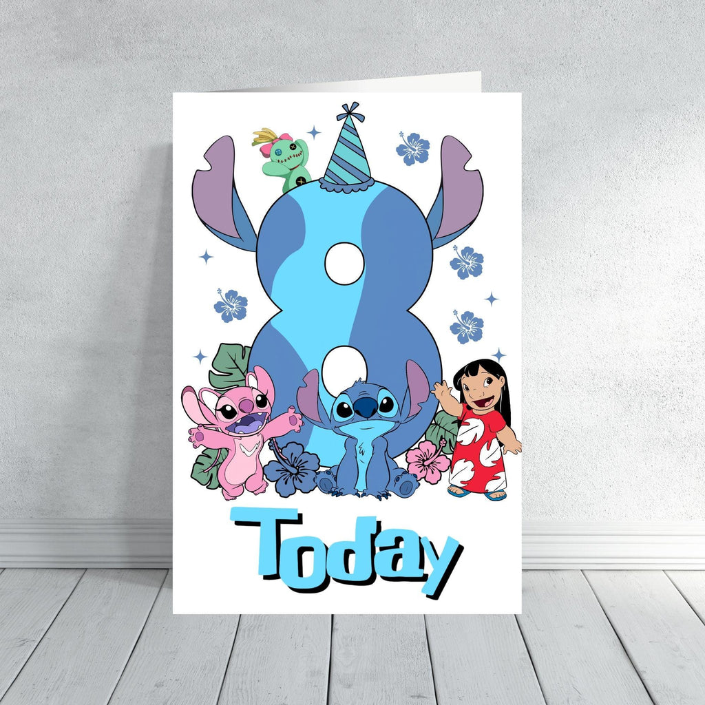 Lilo & Stitch Birthday Card  Character Inspired Design Various Age Options