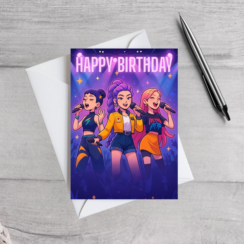 K-Pop Birthday Card Girl Group Concert Personalised Name