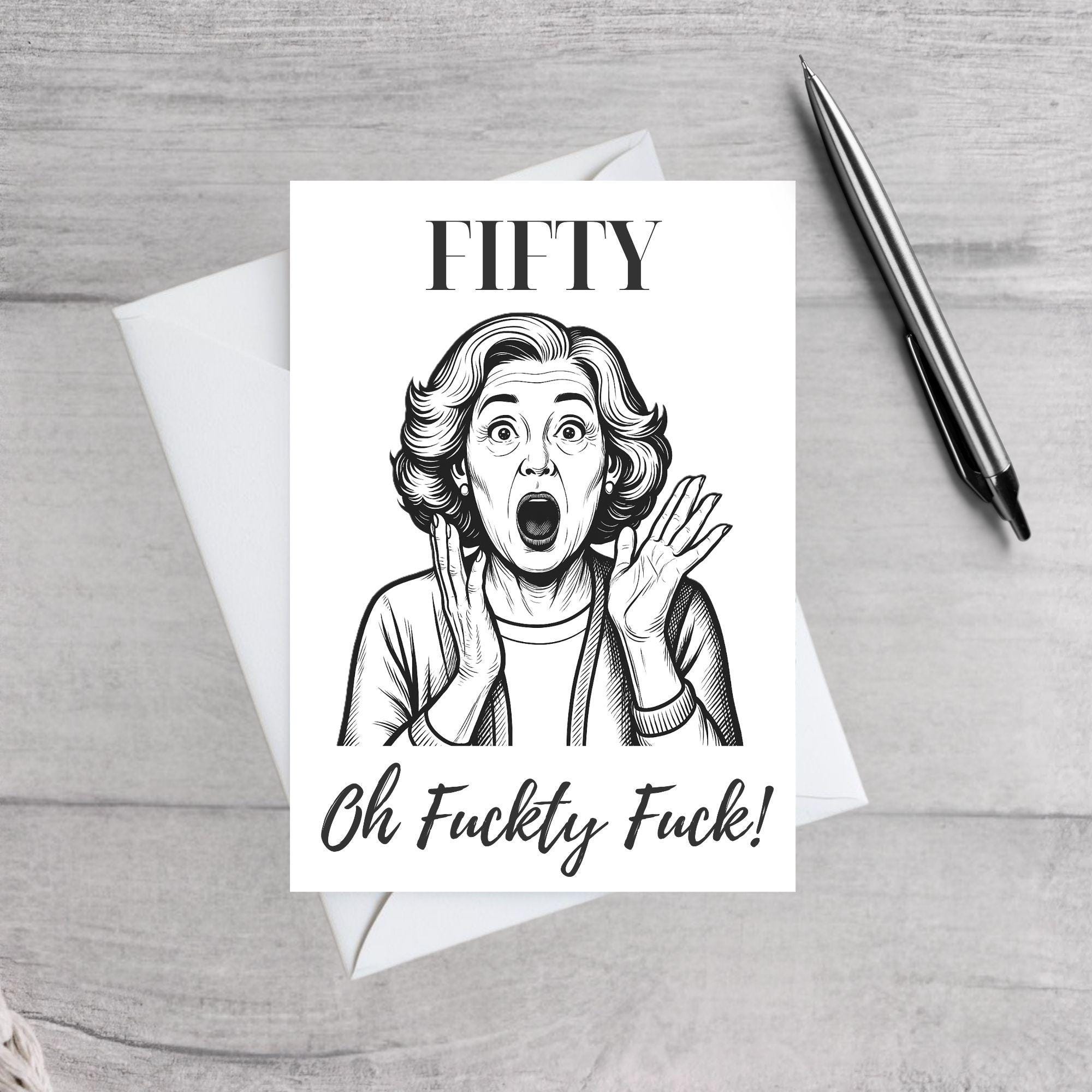 Funny Milestone Birthday Card Set | “Oh Fu@ckty F@ck” Rude Birthday Cards | 30th 40th 50th 60th Adult Humour Cards for Her