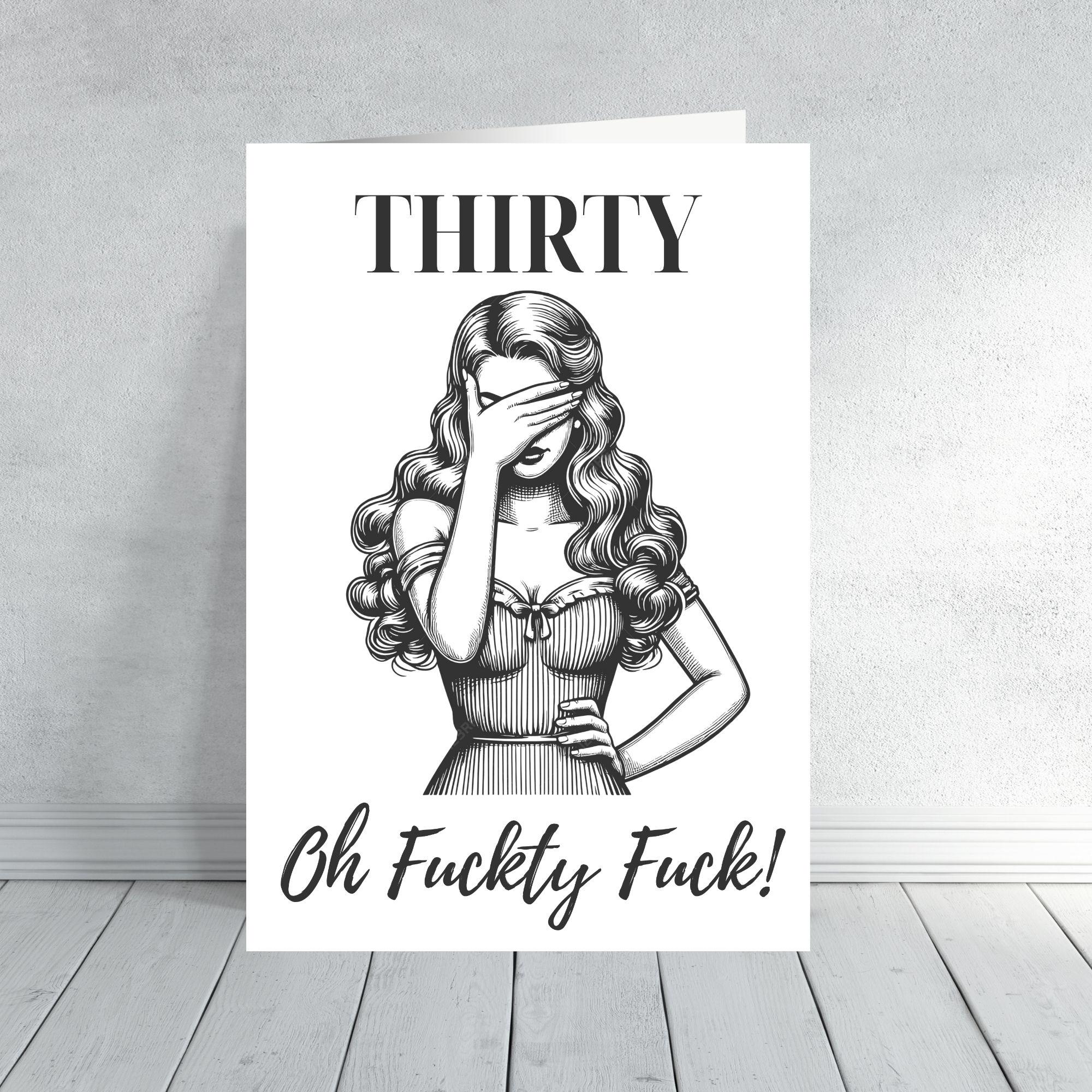 Funny Milestone Birthday Card Set | “Oh Fu@ckty F@ck” Rude Birthday Cards | 30th 40th 50th 60th Adult Humour Cards for Her