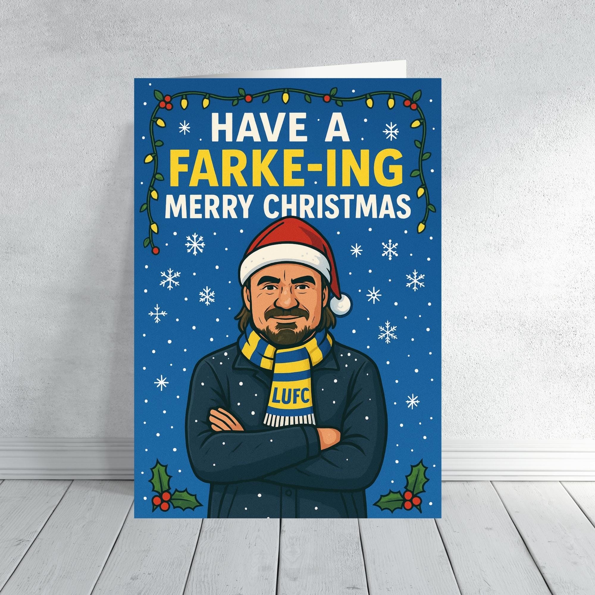 Funny Leeds Inspired Christmas Card | Thank Farke It’s Christmas | Farke-ing Merry Christmas | Football Xmas Card for Him | Leeds UFC Gift
