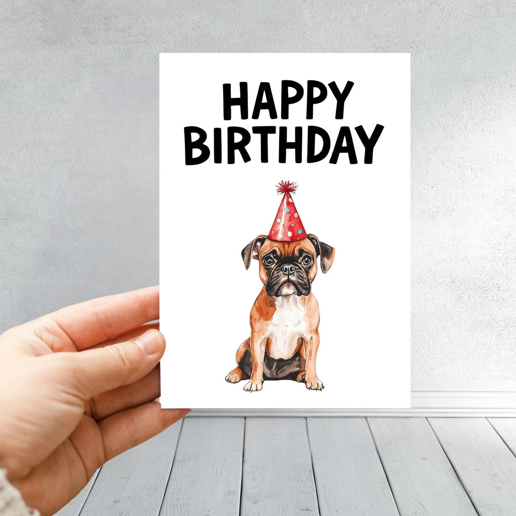 Cute Dog Birthday Card Inspired Dog Lover Design  Various Breed Options