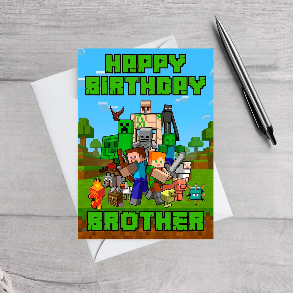 Minecraft Battle Squad Birthday Gaming Character Inspired Design  Personalisation Options