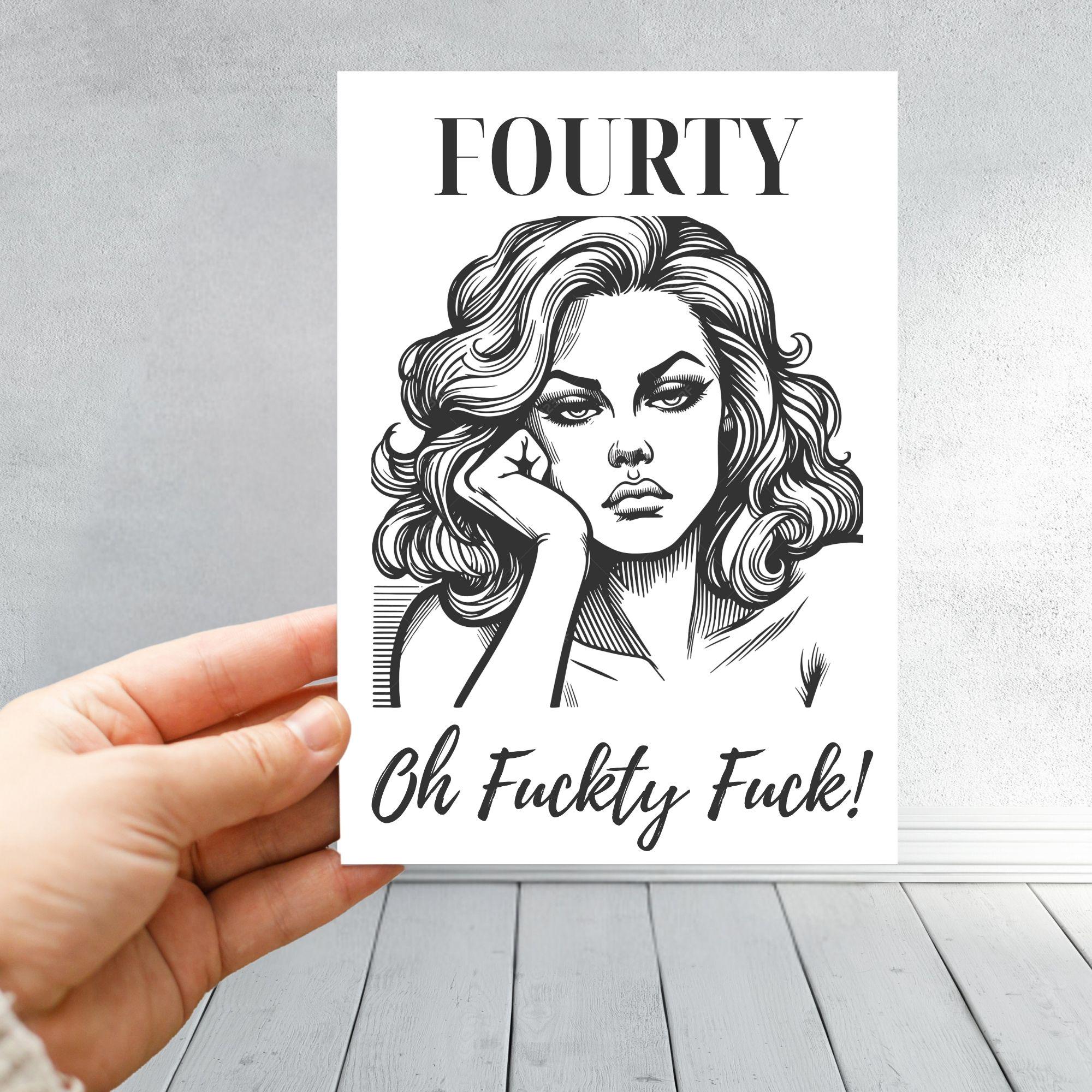 Funny Milestone Birthday Card Set | “Oh Fu@ckty F@ck” Rude Birthday Cards | 30th 40th 50th 60th Adult Humour Cards for Her