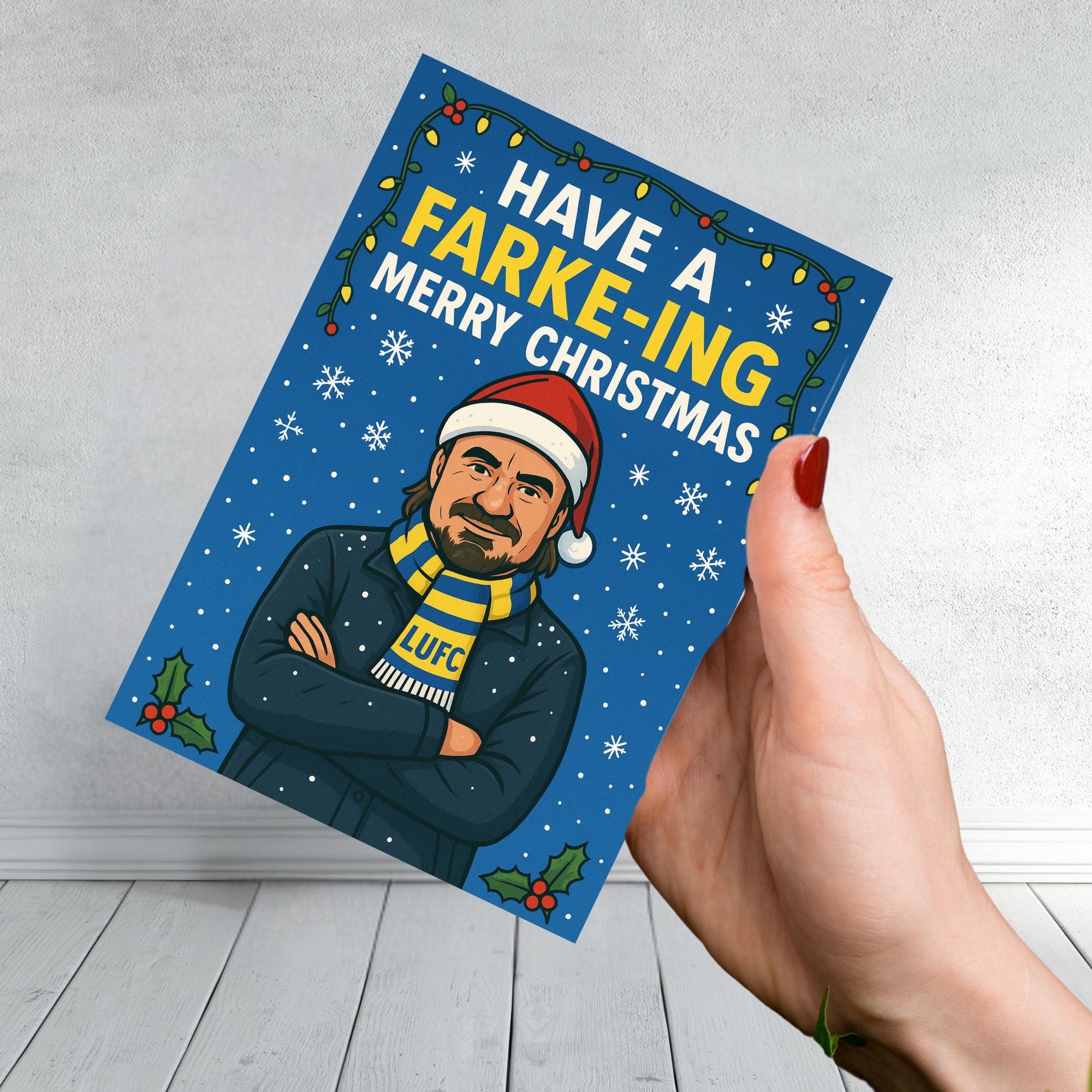 Funny Leeds Inspired Christmas Card | Thank Farke It’s Christmas | Farke-ing Merry Christmas | Football Xmas Card for Him | Leeds UFC Gift