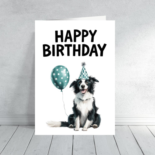Cute Dog Birthday Card Inspired Dog Lover Design  Various Breed Options
