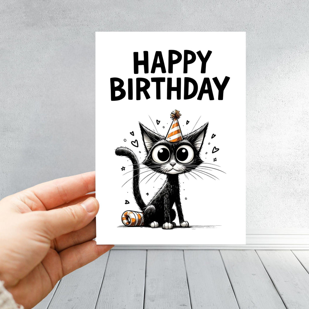 Funny Cat Lover Birthday Card Cartoon Inspired Designs Various Designs