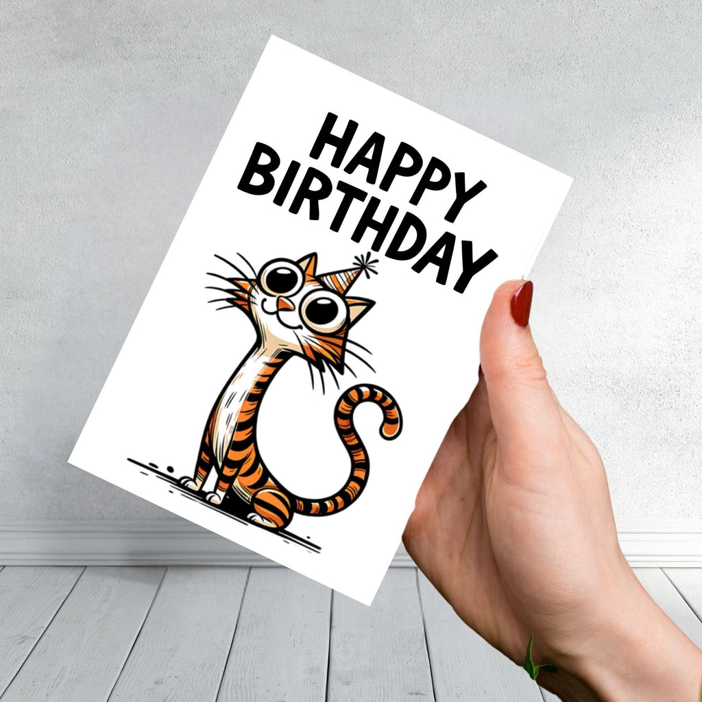 Funny Cat Lover Birthday Card Cartoon Inspired Designs Various Designs
